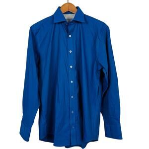Twillory Long Sleeve Button Up Shirt Dress Office Blue - 16-32/33